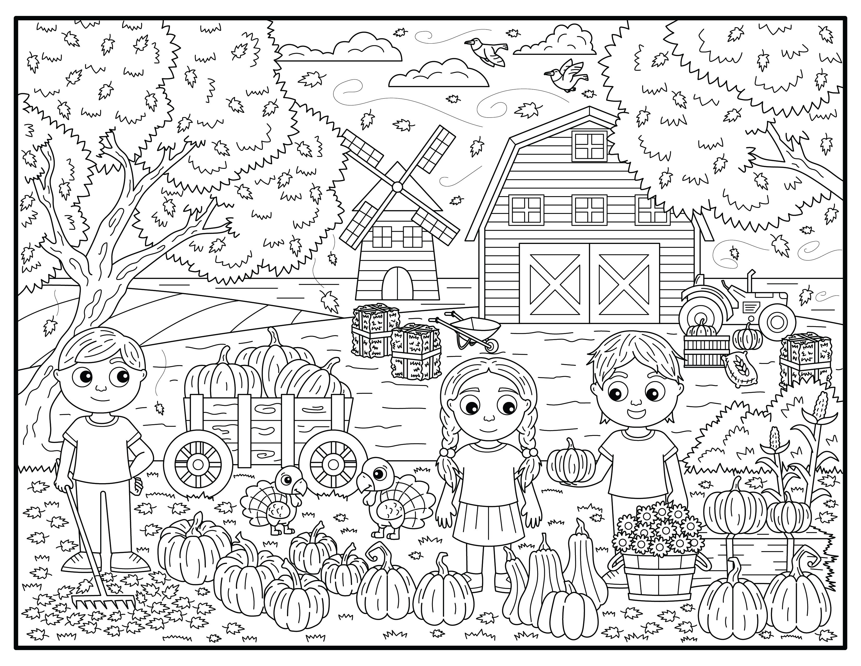 Digital Download • Halloween & Harvest Coloring Pages